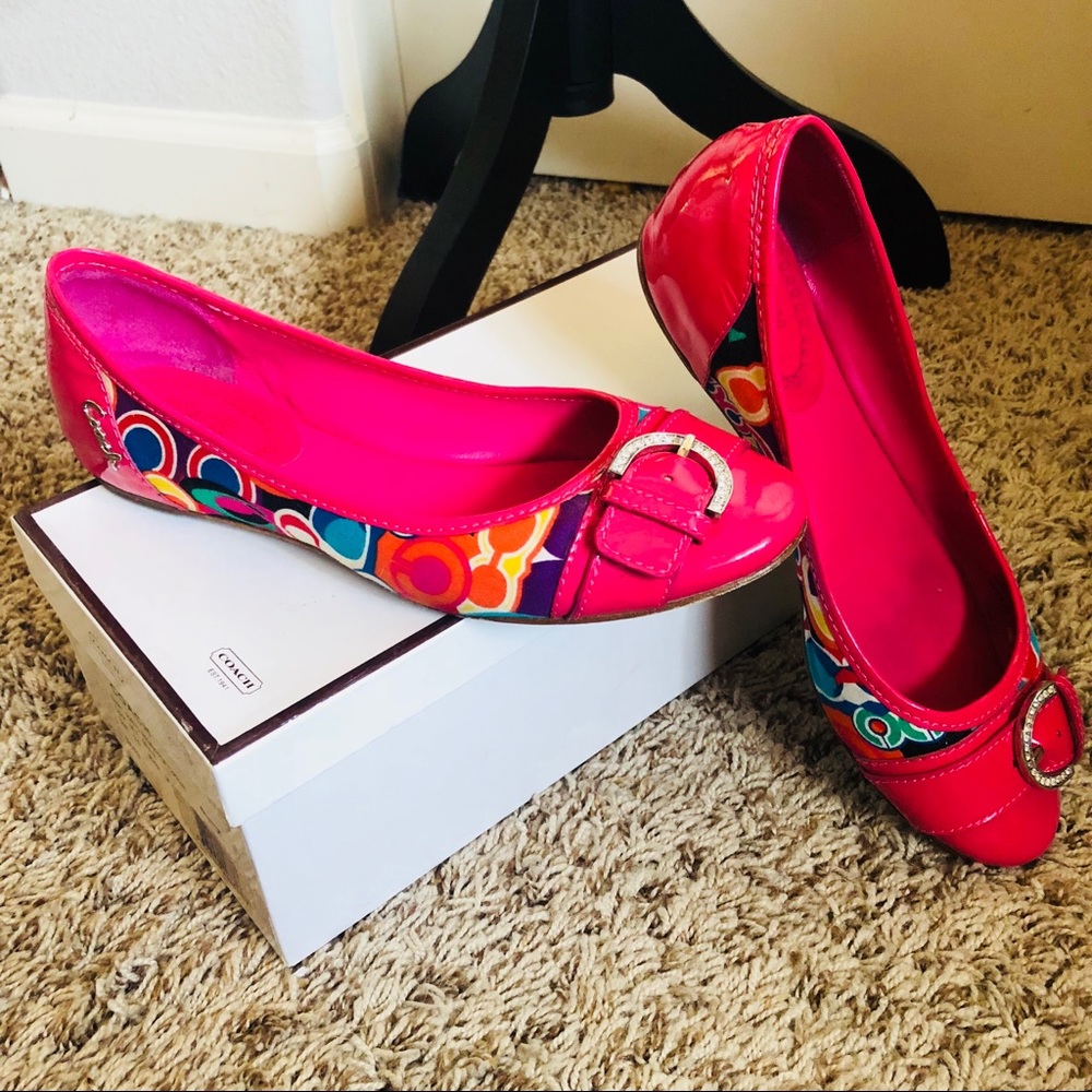 Coach multicolored flats